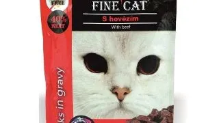 Hrana umeda pentru pisici Fine Cat, Vita in sos, 100g