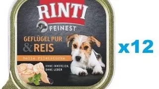 RINTI Feinest Poultry Pure&amp;Rice pasare si orez 12x150 g mancare umeda pentru caini