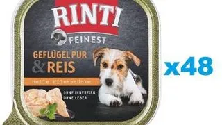 RINTI Feinest Poultry Pure&amp;Rice hrana caini 48x150 g pasare si orez