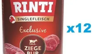 RINTI Singlefleisch Exclusive Goat Pure set conserve monoproteice 12x400 g pentru caini