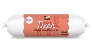 PAKA ZWIERZAKA PEPE Meat Snack carnat de cerb pentru caini 200g