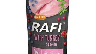 RAFI hrana umeda din curcan, afine, merisor pentru caini 500 g