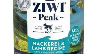 ZIWIPEAK Dog Mackerel&Lamb Hrana umeda pentru caini, cu macrou si miel 390 g