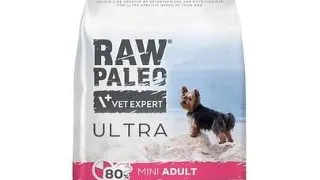 RAW PALEO Ultra Pork Mini Adult 2kg hrana caini rasa mica, cu porc
