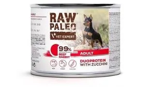 RAW PALEO Beef Rabbit Adult 200g vita si iepure, hrana umeda caini