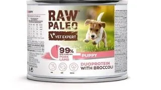 Hrana umeda cu porc si miel RAW PALEO Pork Lamb Puppy 200g pentru catelusi