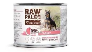 Hrana umeda cu porc si miel RAW PALEO Pork Lamb Adult 200g pentru caini adulti