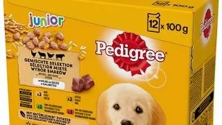 PEDIGREE Junior Hrana umeda caini junior, mix arome cu orez 12x100g