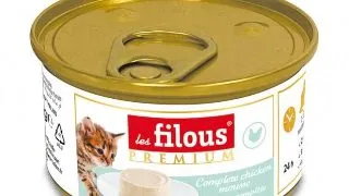 Hrana umeda pentru pisici Les Filous Kitten, Mousse de pui si oua, 85g