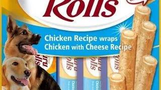INABA Churu Rolls Chicken 8x12g rulouri pentru caini cu pui si branza