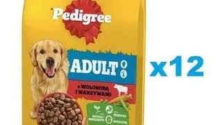 PEDIGREE Adult 12x500 g pachet hrana uscata caini talie medie, cu vita si legume