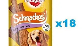 PEDIGREE Schmackos Multi Mix 18x86 g recompense cu vita pentru caini