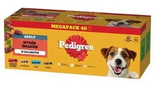 PEDIGREE Adult plicuri in aspic pentru caini 40x100g cu vita, pui, peste, pasare