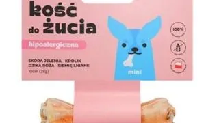 AZANKI Os pentru caini din piele caprioara Mini 10cm