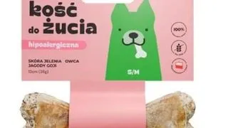 AZANKI Os pentru caine din piele de caprioara S/M 12cm