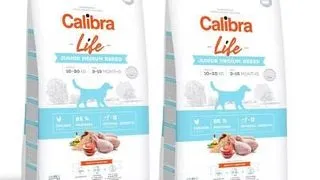 CALIBRA Dog Life Junior Medium Breed Chicken hrana uscata pentru caini juniori de talie medie 24 kg (2 x 12 kg)