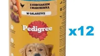 PEDIGREE Adult conserve caini adulti 12x1200g pui si morcovi in aspic