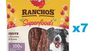 Recompense caini PEDIGREE Ranchos Superfoods 7x70 g curcan, merisor si orez