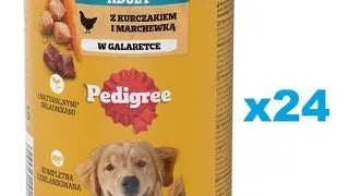 PEDIGREE Adult Set hrana umeda caine, cu pui si morcov 24x400g