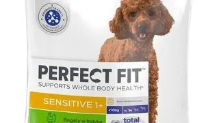 PERFECT FIT Sensitive 1+ bogat in curcan 825 g hrana caine adult rasa mica