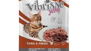 Hrana umeda pentru pisici Croci Vibrisse, Ton si vita in aspic, 70g