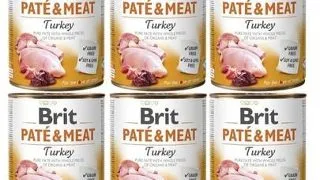 BRIT Pate&Meat turkey 6 x 800 g Conserva pateu pentru caini, cu curcan