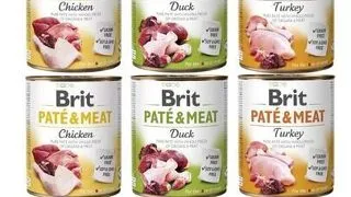 BRIT Pate&Meat Mix arome de pasare 6x800 g pate caini