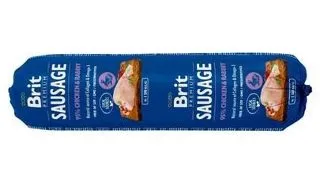 BRIT Sausage Chicken & Rabbit 800 g pate hrana caini, pui si iepure