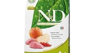 N&D Boar & Apple Adult Mini Hrana uscata caini talie mica, cu mistret si mar 800 g