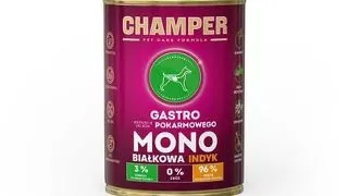 Hrana umeda pentru caini CHAMPER Gastro 400 g curcan