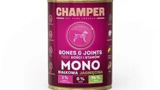 Conserva hrana caini CHAMPER Bones Joints cu miel 400 g monoproteina