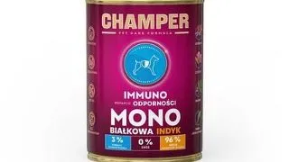 CHAMPER Immuno hrana pentru caini, monoproteica 400 g curcan