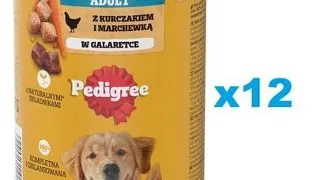 PEDIGREE Adult conserve pentru caini 12x400g cu pui si morcovi in aspic