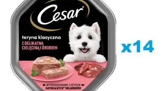 CESAR tavite hrana caini adulti 14x150 g terrina cu vitel si pasare