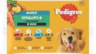 PEDIGREE Adult Vitality+ hrana caine 4x85 g in sos, mix arome