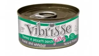 Hrana umeda pentru pisici Croci Vibrisse Jelly, Ton si peste alb in aspic, 70g