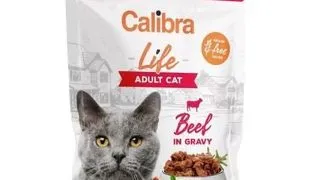 CALIBRA Cat Life Pouch Adult Beef in gravy 85 g vita in sos pentru pisici