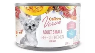 CALIBRA Dog Verve GF Adult Small Beef&Chicken 200 g conserva hrana umeda fara cereale, vita si pui pentru caini de rase mici