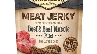 CARNILOVE Meat Jerky Beef & Beef Muscle fillet Recompense pentru caini, cu vita 100g