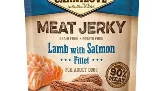 CARNILOVE Jerky Lamb with Salmon fillet 100g Recompense caini, cu miel si somon