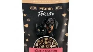 FITMIN For Life bucati de rata si peste pentru caini si pisici 70 g