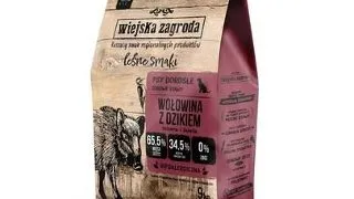 WIEJSKA ZAGRODA Hrana uscata pentru caini de talie mare, cu vita si mistret 9kg