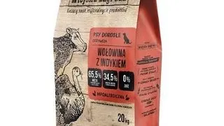 WIEJSKA ZAGRODA Sac hrana caine talie mare, vita si curcan L 20 kg