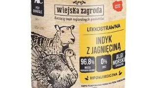 WIEJSKA ZAGRODA hrana umeda fara cereale pentru caini 800 g curcan si miel