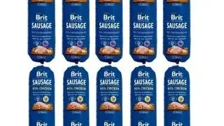 BRIT Premium Sausage mix baton carne caini 10x800 g (pui&iepure, pui)