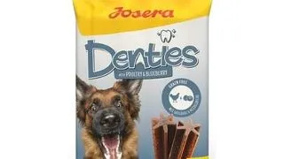 JOSERA Denties with Poultry & Blueberry 180g Batoane dentare pentru caini, cu pasare si afine