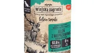 WIEJSKA ZAGRODA Gusturi de padure Cerb cu porc, hrana umeda pentru caini 400 g