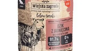 WIEJSKA ZAGRODA Hrana umeda pentru caini seniori cu mistret si miel (Gusturi de Padure) 800 g