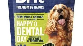 BRIT Premium Dog Dental Semi-moist Snack M 180 g gustare dentara caini mici si medii