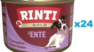RINTI Gold Duck hearts Mini pentru caini talie mica 24x185 g cu rata